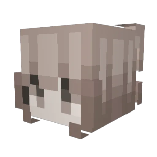 muubie Minecraft avatar head, 3D render