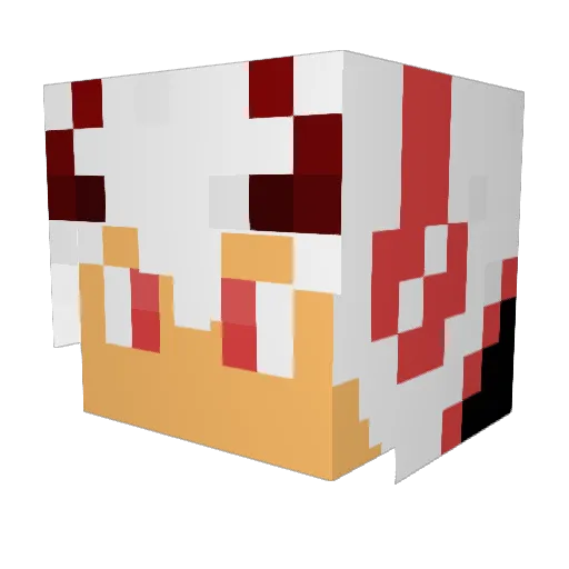 muumikeisari Minecraft avatar head, 3D render