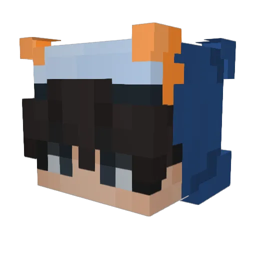 muupp Minecraft avatar head, 3D render