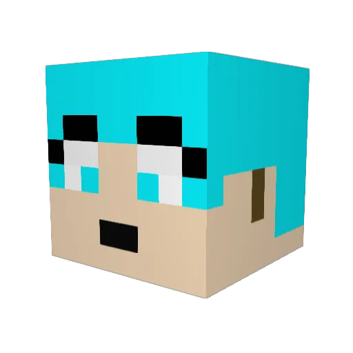 muusan_games Minecraft avatar head, 3D render