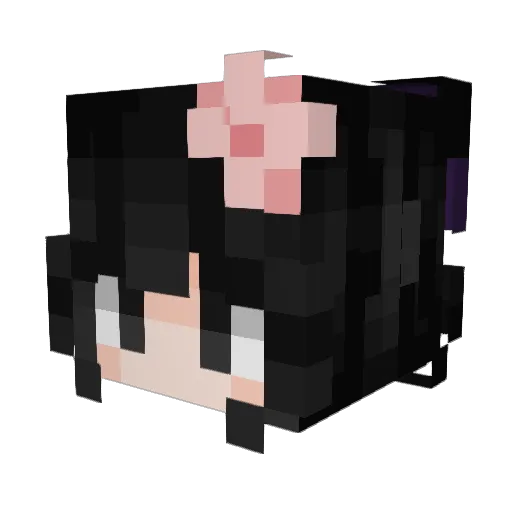 muuunaa Minecraft avatar head, 3D render