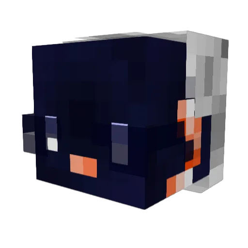 muuunon Minecraft avatar head, 3D render