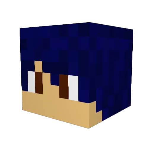 muvef Minecraft avatar head, 3D render