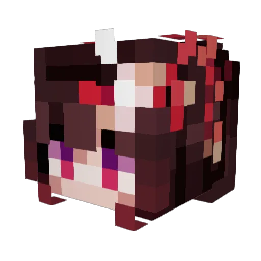 muxibb Minecraft avatar head, 3D render