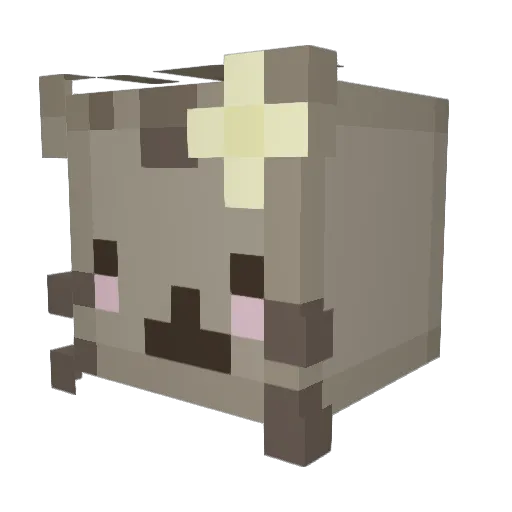 muxvve Minecraft avatar head, 3D render