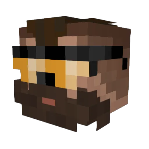 muyan12 Minecraft avatar head, 3D render