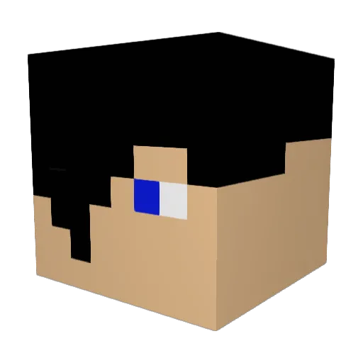 muyu1 Minecraft avatar head, 3D render