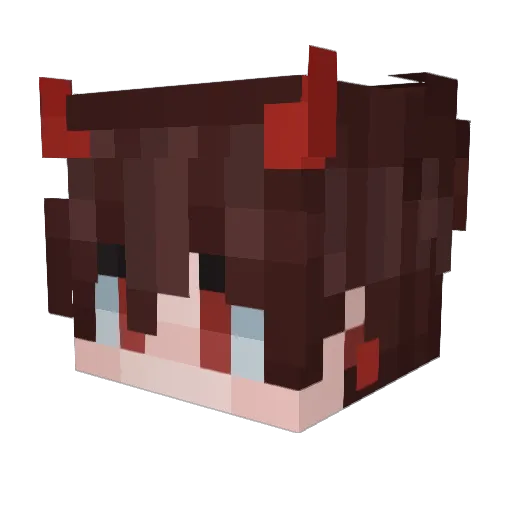 muyushancha Minecraft avatar head, 3D render