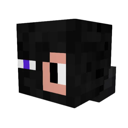 muzhi124 Minecraft avatar head, 3D render