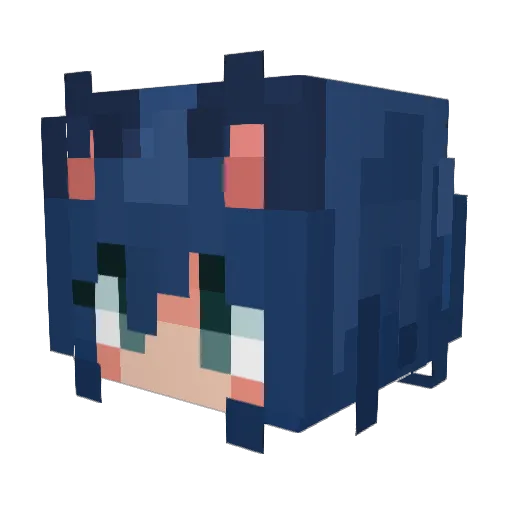 muzi_CN Minecraft avatar head, 3D render