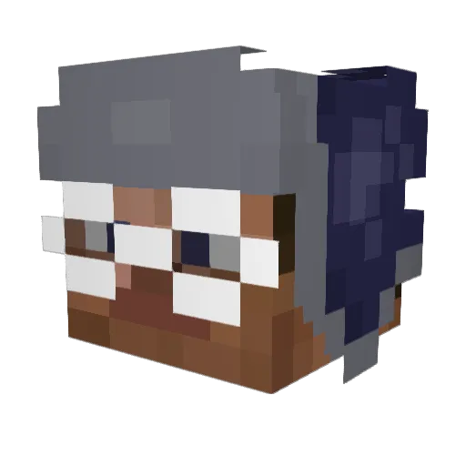muziken Minecraft avatar head, 3D render