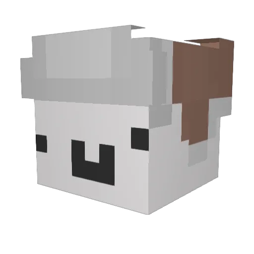muzp Minecraft avatar head, 3D render