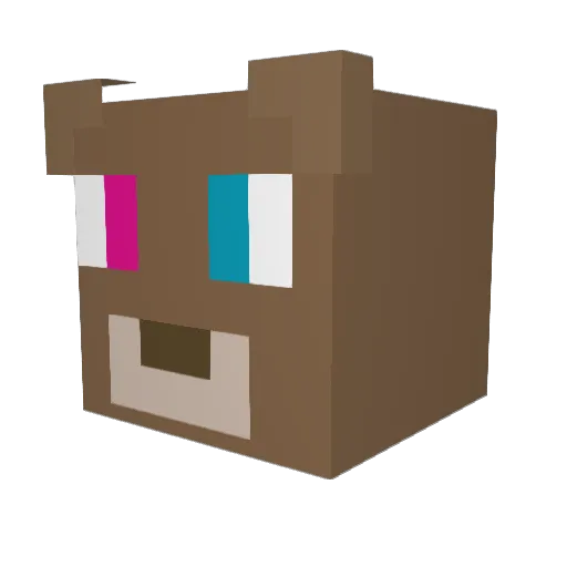 muzyk_ Minecraft avatar head, 3D render
