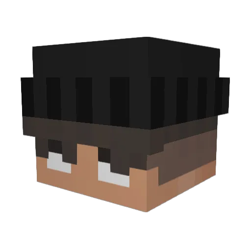 muzyka Minecraft avatar head, 3D render