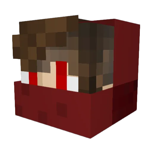 muzyunn Minecraft avatar head, 3D render