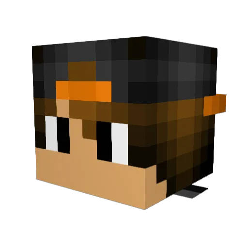 muzzyyyyy Minecraft avatar head, 3D render