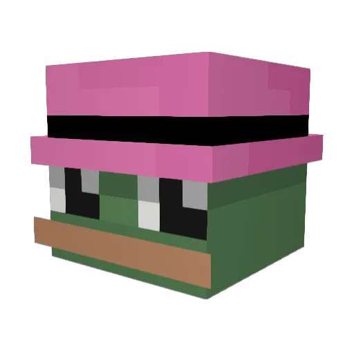 mvapee Minecraft avatar head, 3D render