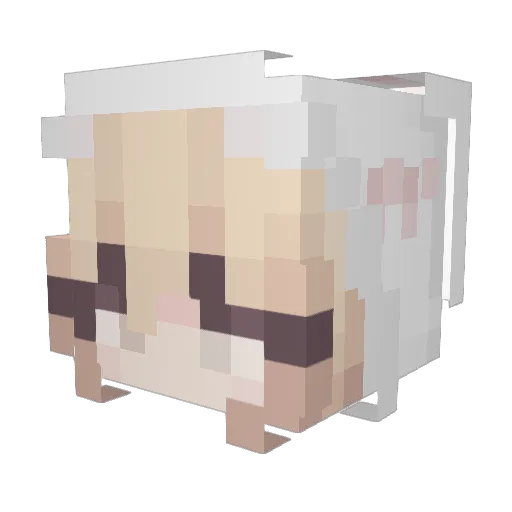 mvelody Minecraft avatar head, 3D render
