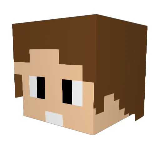 mvendelbo Minecraft avatar head, 3D render