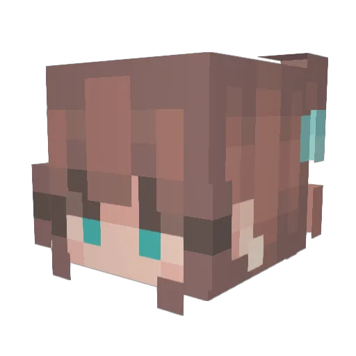 mvgdvlene Minecraft avatar head, 3D render