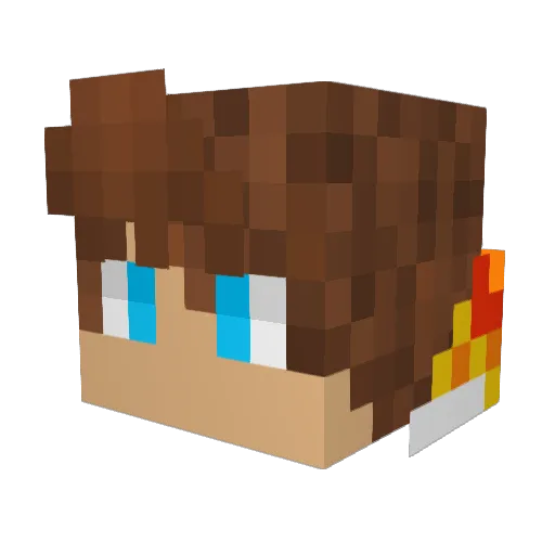 mvidone08 Minecraft avatar head, 3D render