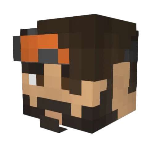 mvirage Minecraft avatar head, 3D render