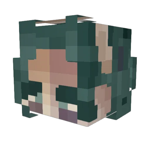 mvmz Minecraft avatar head, 3D render