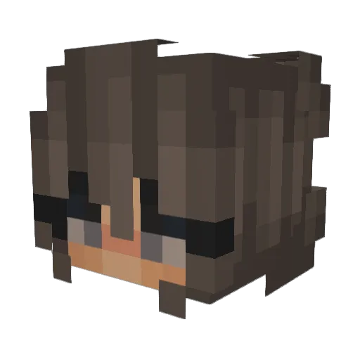 mvpi Minecraft avatar head, 3D render
