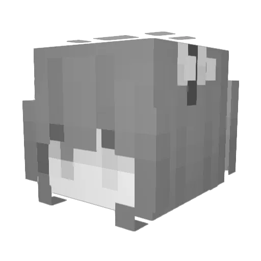 mvrgan Minecraft avatar head, 3D render