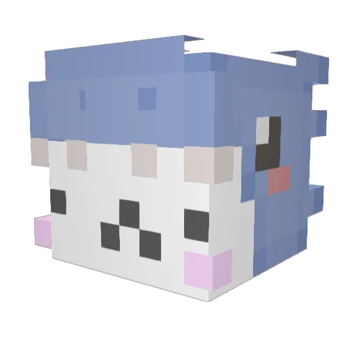 mvrthena Minecraft avatar head, 3D render