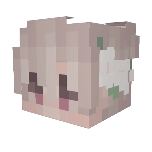 mvsei Minecraft avatar head, 3D render