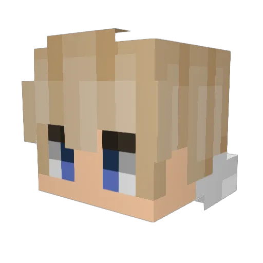 mvtree Minecraft avatar head, 3D render
