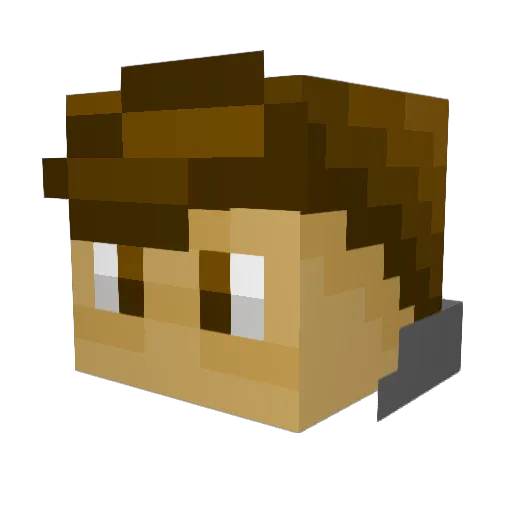 mvxwl Minecraft avatar head, 3D render