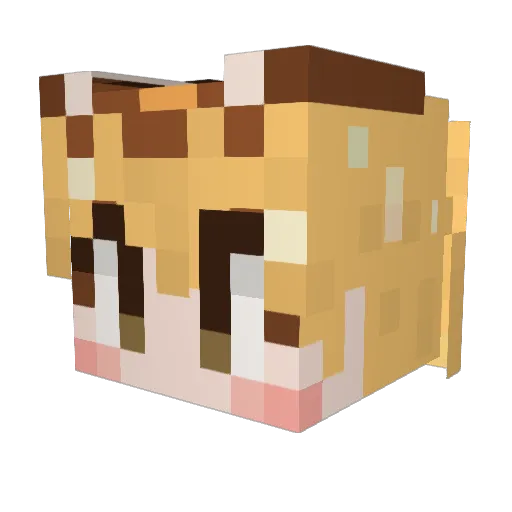 mvyk Minecraft avatar head, 3D render