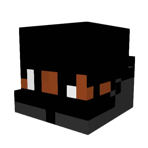 mvyni Minecraft avatar head, 3D render