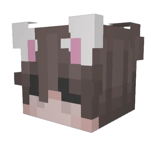 mvzyyy Minecraft avatar head, 3D render