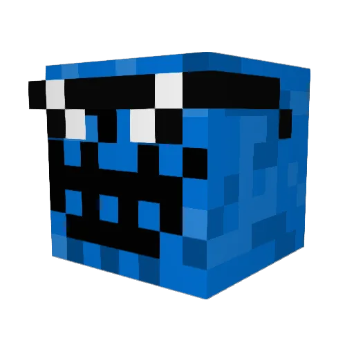 mvzze Minecraft avatar head, 3D render