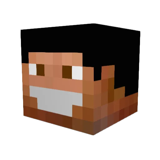 mw1796 Minecraft avatar head, 3D render