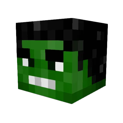 mw9696 Minecraft avatar head, 3D render