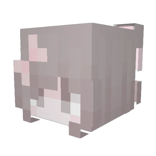 mwa Minecraft avatar head, 3D render