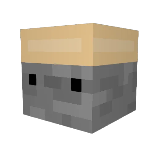mwacde Minecraft avatar head, 3D render