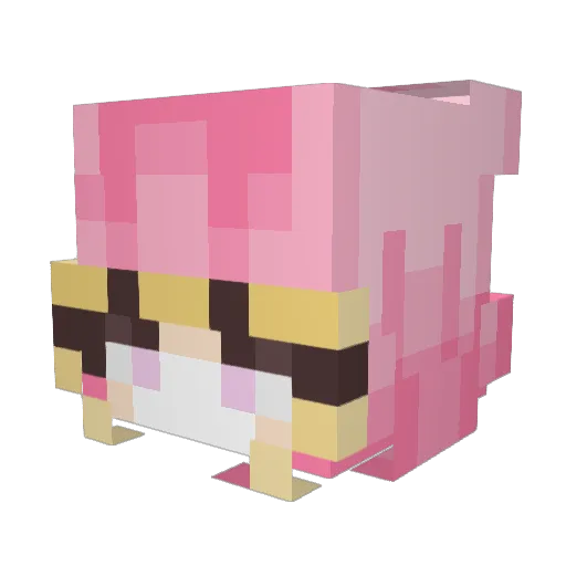 mwadi Minecraft avatar head, 3D render