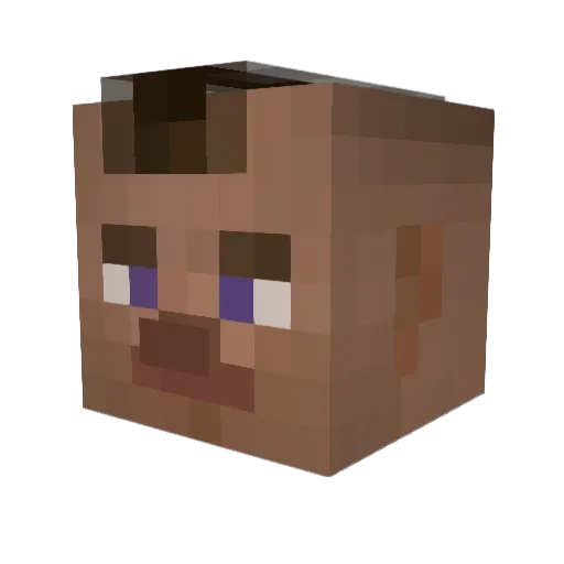 mwagna Minecraft avatar head, 3D render