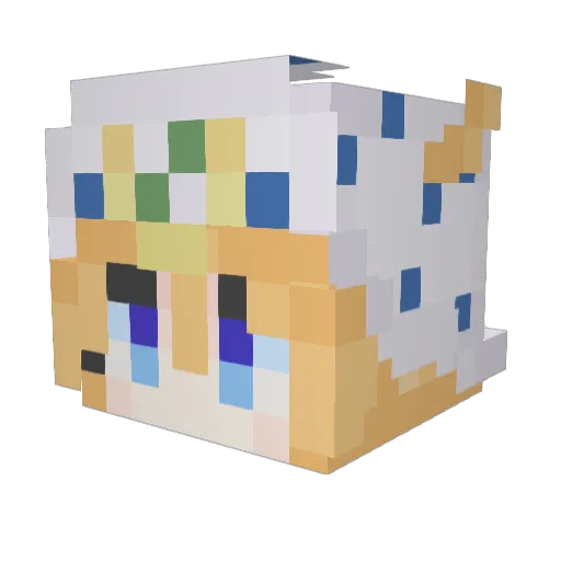 mwahbea Minecraft avatar head, 3D render