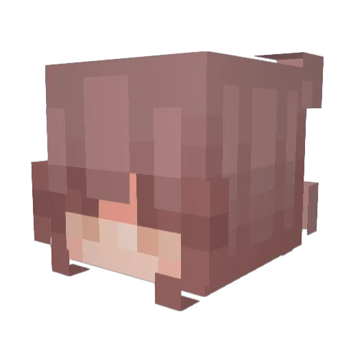 mwahhlq Minecraft avatar head, 3D render