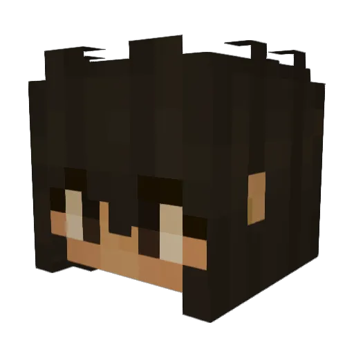 mwahmaui Minecraft avatar head, 3D render