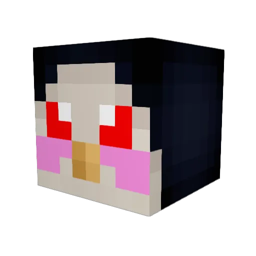 mwalin Minecraft avatar head, 3D render