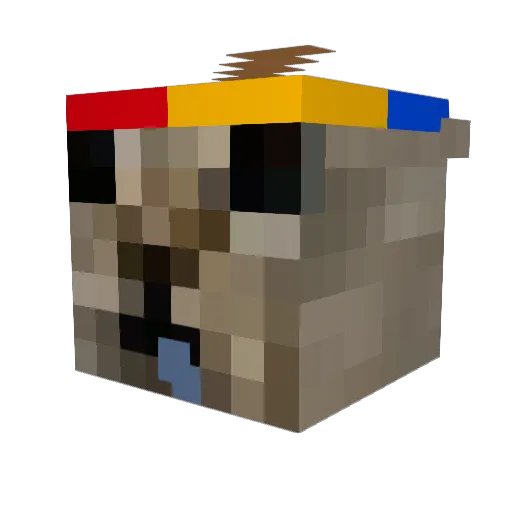mwarii Minecraft avatar head, 3D render