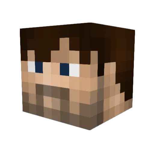 mweks1 Minecraft avatar head, 3D render