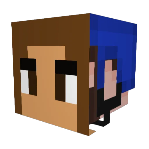 mwgp Minecraft avatar head, 3D render